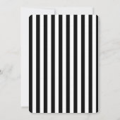 Invitation Rayures noires et blanches Or Chic Moderne Douce 1 (Dos)