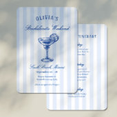 Invitation Rayures Prépa & Week-end de Bachelorette de Cockta
