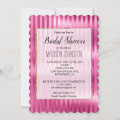 Invitation Rayures Rose Féminin (Devant)