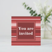 Invitation rayures rouges (Debout devant)