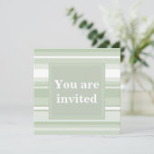 Invitation rayures vert pâle (Debout devant)