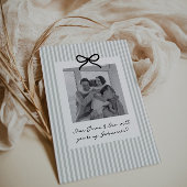 Invitation Rayures Vert Sauge Parrain et Marraine Proposition