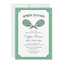 Rayures Vertes Après-Tennis Baby Shower Mariée