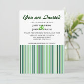 Invitation Rayures Vertes Fraîches (Debout devant)