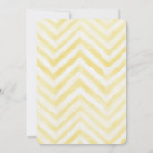Invitation Rayures Zigzag Jaune Mariage   (Dos)