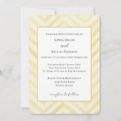 Invitation Rayures Zigzag Jaune Mariage   (Devant)