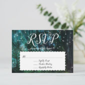 Invitation Réaction RSVP des feux de fée des arbres forestier (Debout devant)