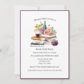 Invitation Read Between Wines, Book Club (Devant)