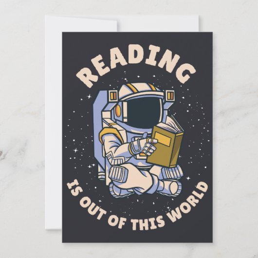 Invitation Reading Is Out Of This World (Devant)