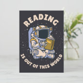 Invitation Reading Is Out Of This World (Debout devant)