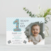 Invitation Ready Set Go 1st Birthday (Debout devant)