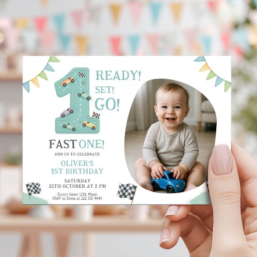 Invitation Ready Set Go First Birthday
