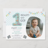 Invitation Ready Set Go First Birthday (Devant)