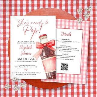 Invitation Ready To Pop Soda Bottle Baby Shower All In One