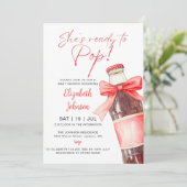 Invitation Ready To Pop Soda Bottle Red Bow Baby Shower (Debout devant)