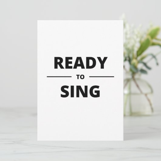 INVITATION READY TO SING (Debout devant)