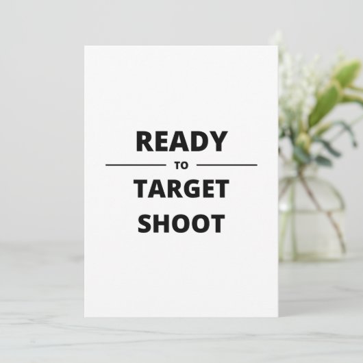 Invitation READY to TARGET (Debout devant)