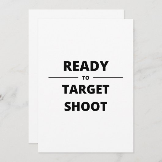 Invitation READY to TARGET (Devant / Derrière)