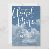 Invitation Realistic Clouds Cloud Nine Baby Shower   (Devant)