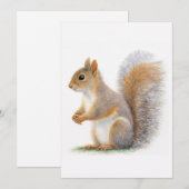 Invitation Realistic Squirrel Portrait (Devant / Derrière)