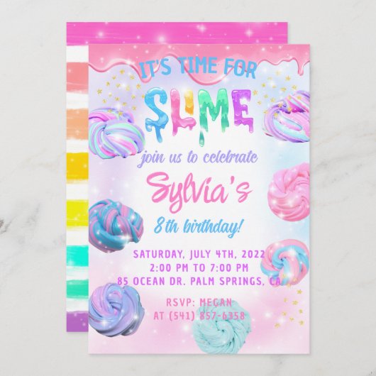 Invitation Réalité de slime (Devant / Derrière)