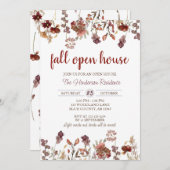 Invitation Realtor Fall Open House, Réchauffement de maison,  (Devant / Derrière)