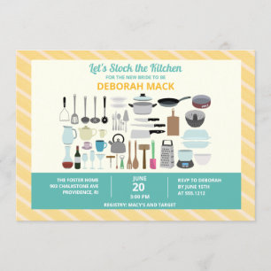 Invitation Réapprovisionner la cuisine : Shower de mariage