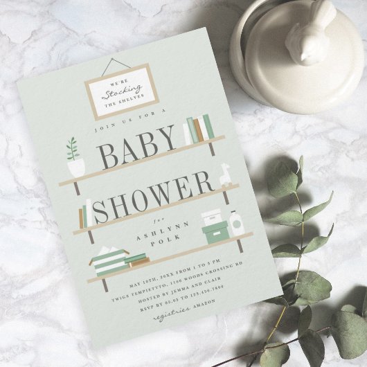 Invitation Réapprovisionner les étagères shower de bébé