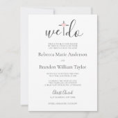 Invitation Rebecca Christian Cross & Heart We Do Mariage (Devant)