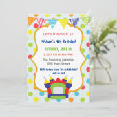 Invitation Rebondissement du rebond de partie d'anniversaire (Debout devant)