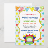 Invitation Rebondissement du rebond de partie d'anniversaire (Devant / Derrière)