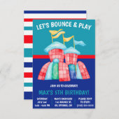 Invitation Rebondissons et jouons ! Fête d'anniversaire du ch (Devant / Derrière)