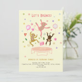 Invitation Rebondissons sauter singes anniversaires de enfant (Debout devant)