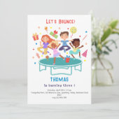 Invitation Rebondissons sauter trampoline anniversaire de enf (Debout devant)