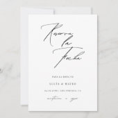 Invitation Récapitulatif Espagnol Écrit à la Main (Devant)