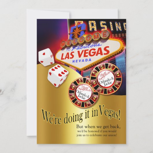 Invitation Réception à Las Vegas d'Orlando & Jackie (Devant)