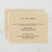 Invitation Réception affligée rustique (Devant / Derrière)