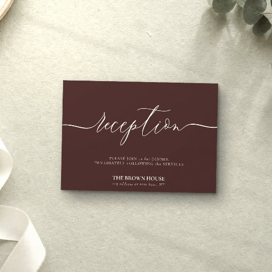 Invitation Réception après dîner Brun chocolat