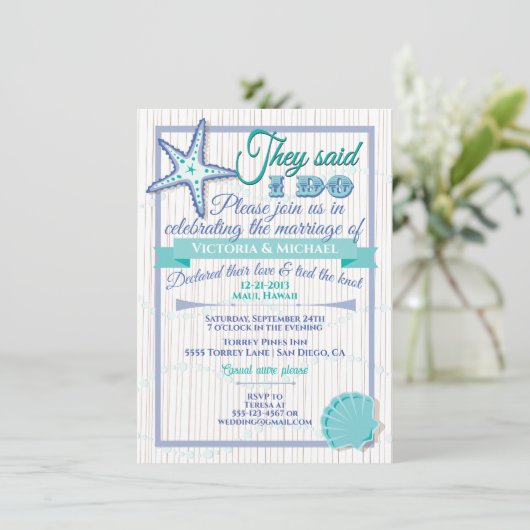 Invitation Réception après mariage (Debout devant)