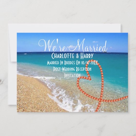 Invitation Réception après mariage Sunny Beach Scène (Devant)