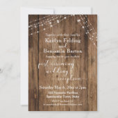 Invitation Réception après mariage uniquement, Brun Rustique (Devant)