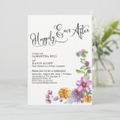 Invitation Réception aquarelle de fleurs sauvages pour un bon (Debout devant)