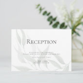 Invitation Réception | Aquarelle Dusty Sage Foliage de bois (Debout devant)