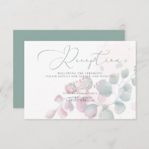 Invitation RÉCEPTION Aquarelle tendance Eucalyptus Foliage