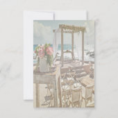 Invitation Réception Arche Florale Mariage Plage (Dos)