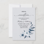 Invitation Réception Argent et Bleu Royal (Devant)
