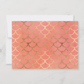 Invitation Réception Art déco Shell Gold Leaf Mariage officie (Dos)