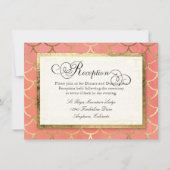 Invitation Réception Art déco Shell Gold Leaf Mariage officie (Devant)