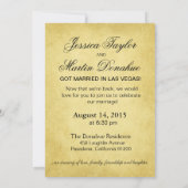 Invitation Réception Art Nouveau Vegas | or noir (Dos)