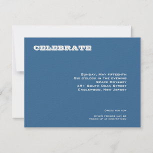 Invitation Réception Ashton Bar Mitzvah